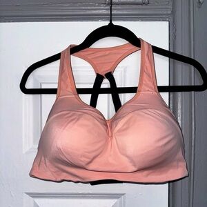Nike pink/black sports bra padded adjustable woman size L